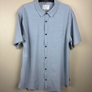 Depart West Men's Light Blue Short Sleeve Button-Down Shirt